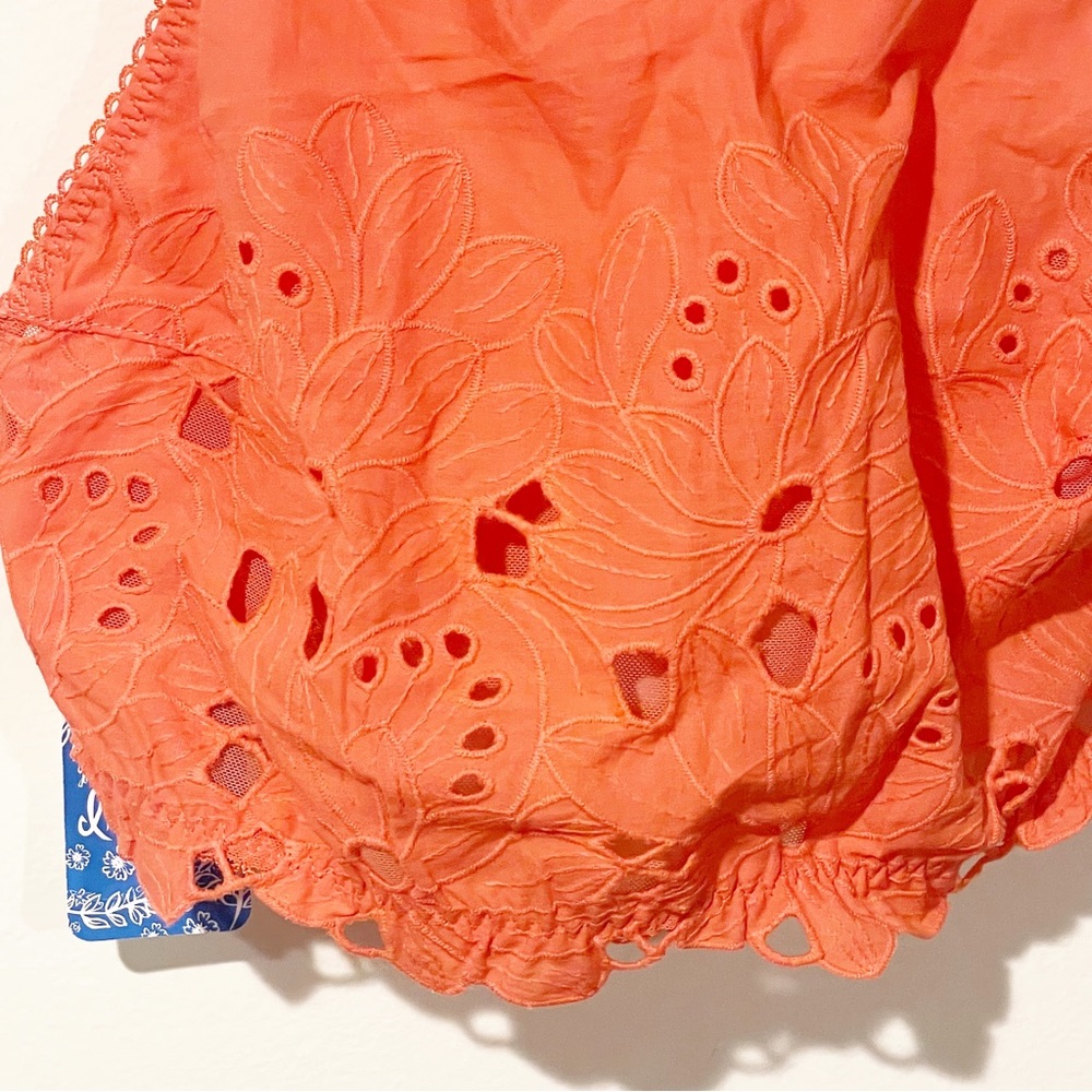 Free People Size Medium Coral Kiss Kiss Racerback Crop Tank NEW - Picture 3 of 5
